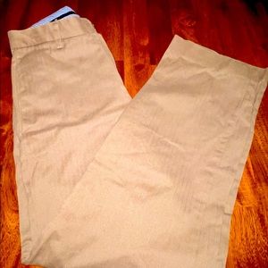 GAP Flat Front Cotton Blend Pants Herringbone